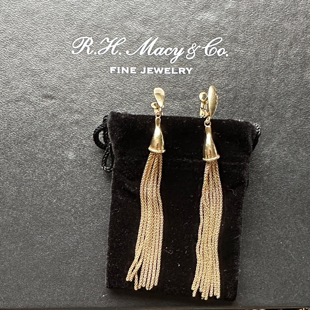 Gold Tassel Earrings